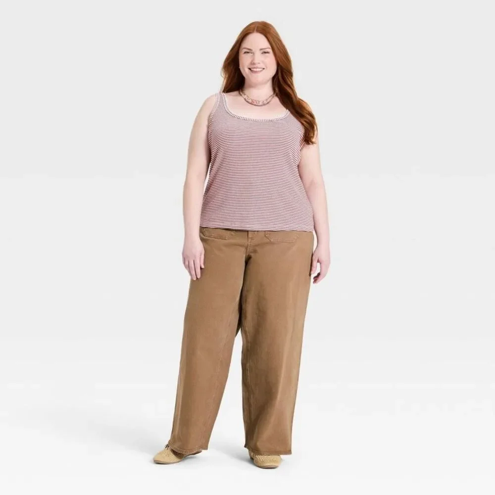 Womens's Highest-Rise Sailor Straight Jeans - Universal Thread Brown 18